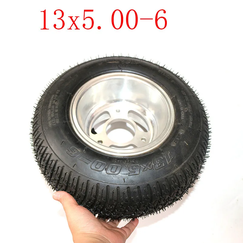Хорошее качество 13x5. 00-6 дюймов бескамерные шины для ATV QUAD Bike Gokart скутер мини Багги косилка 13*5,00-6