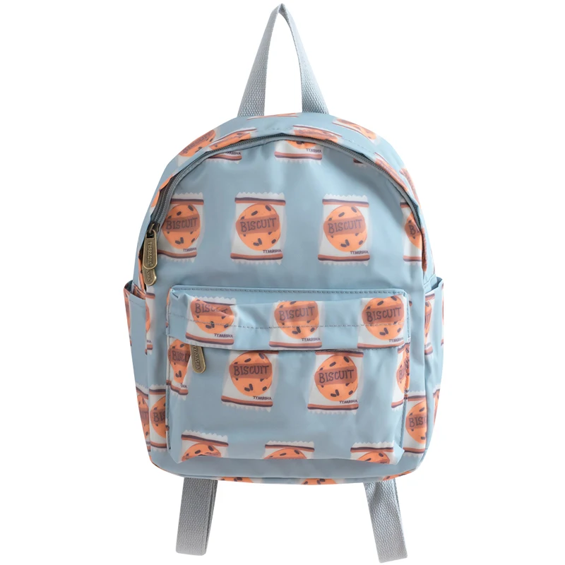 Fashion New Design Female Waterproof Backpack Small Backpack Grey Satchel Cartoon Print Women Leisure Backpack