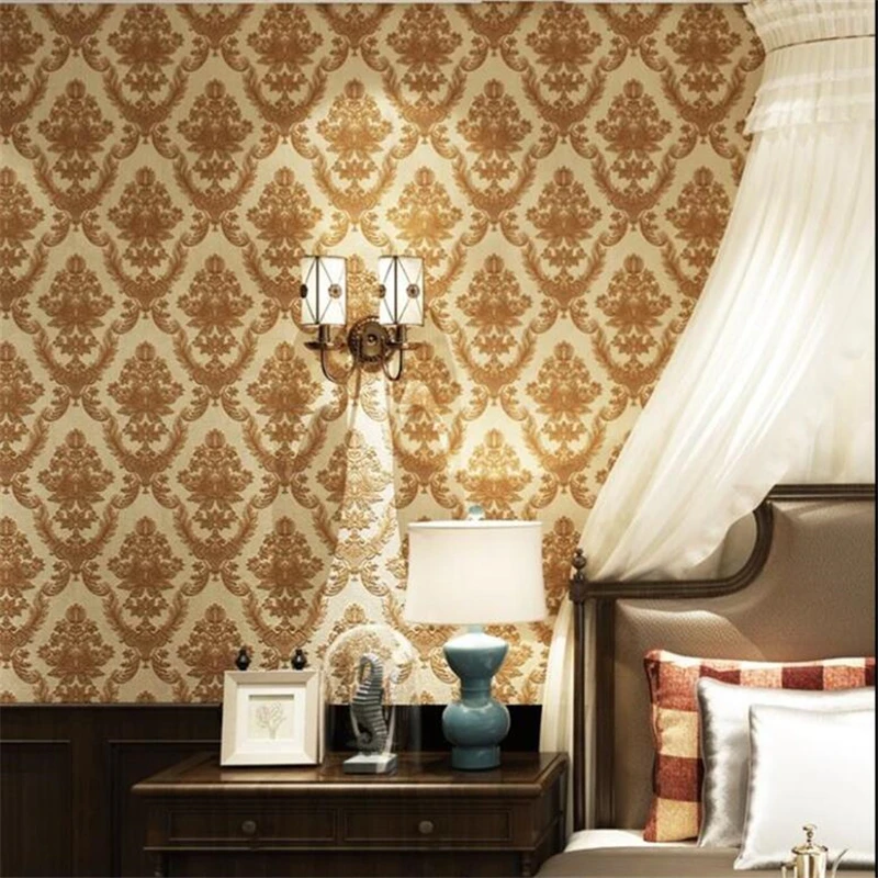 

wellyu обои European Damascus waterproof wallpaper living room dining room full of stickers rooms hotel balcony aisle wallpaper