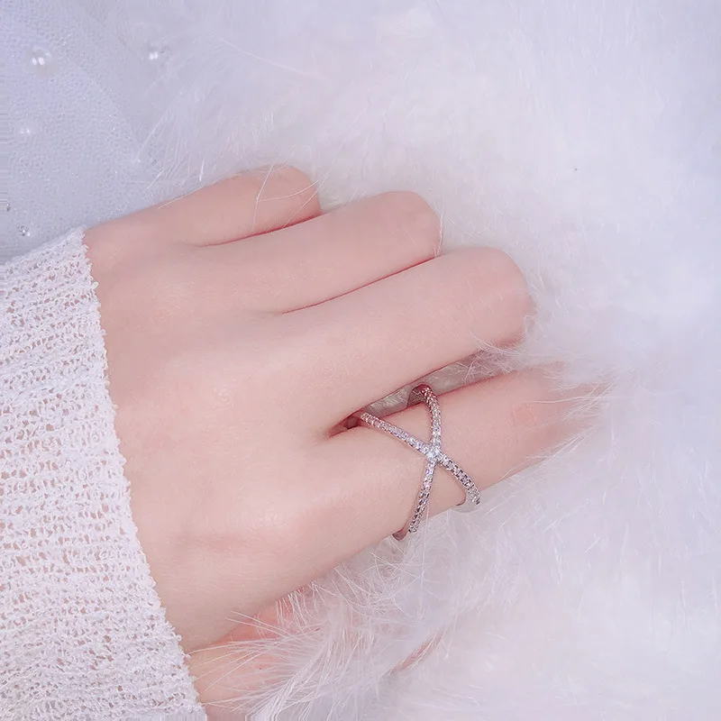 Высококачественное кольцо X образной формы новое дизайнерское для женщин