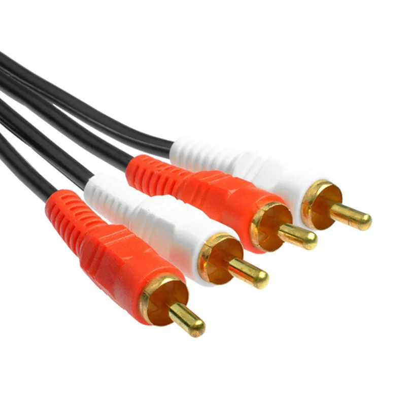 2RCA папа 2 RCA Мужской кабель стерео двойной аудио av для DVD ТВ CD усилитель