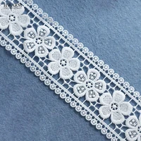 5yard 6cm new explosive bilateral white african lace fabric ribbon diy flower cloth lace accessories wedding decoration for home