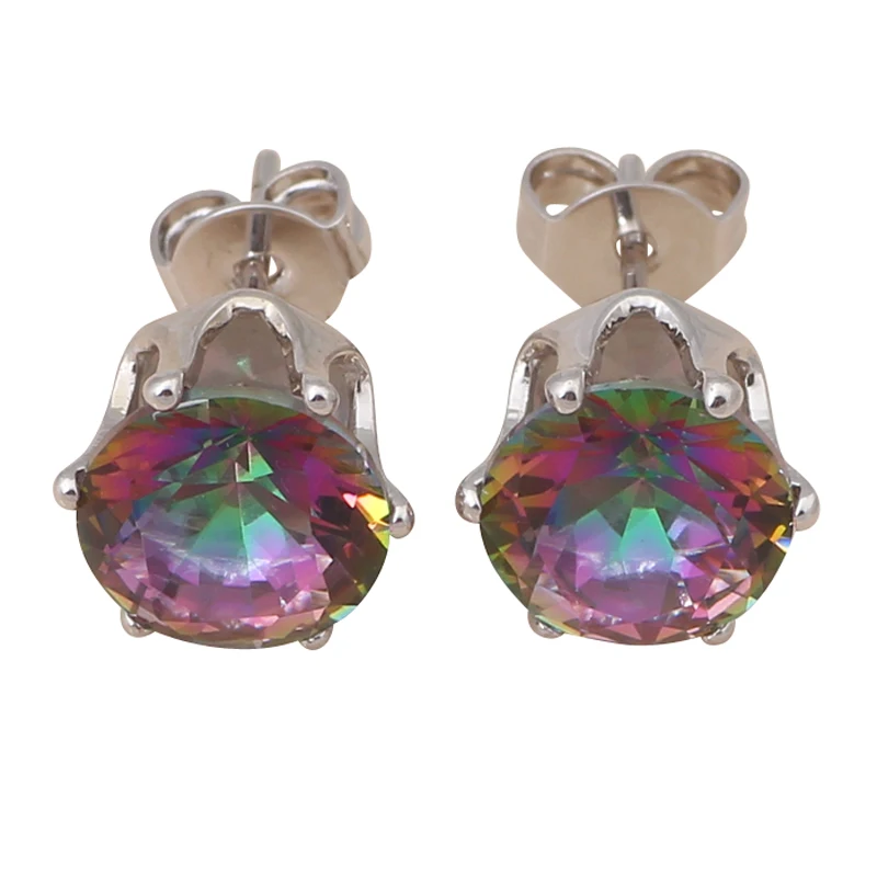 Мистический Цирконий сверкающий дизайн серебристые штампованные модные