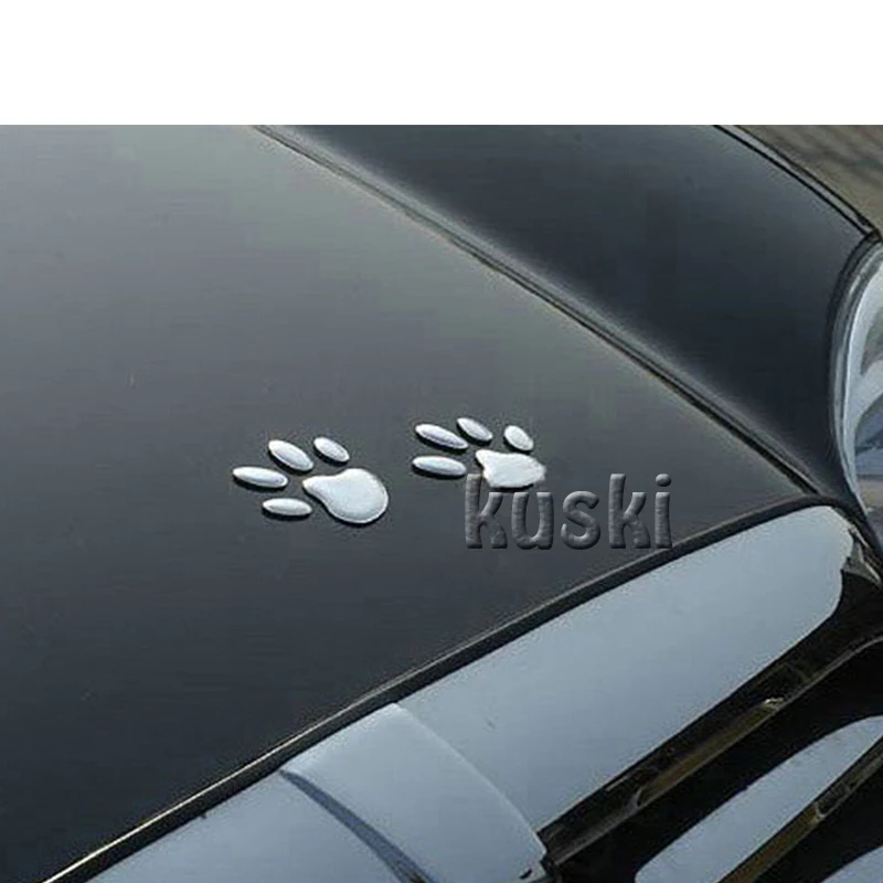 2pcs Bear Paw 3D Cartoon Car Stickers For Chevrolet Cruze Aveo Captiva Lacetti TRAX Sail Epica Buick Excelle Encore | Автомобили и