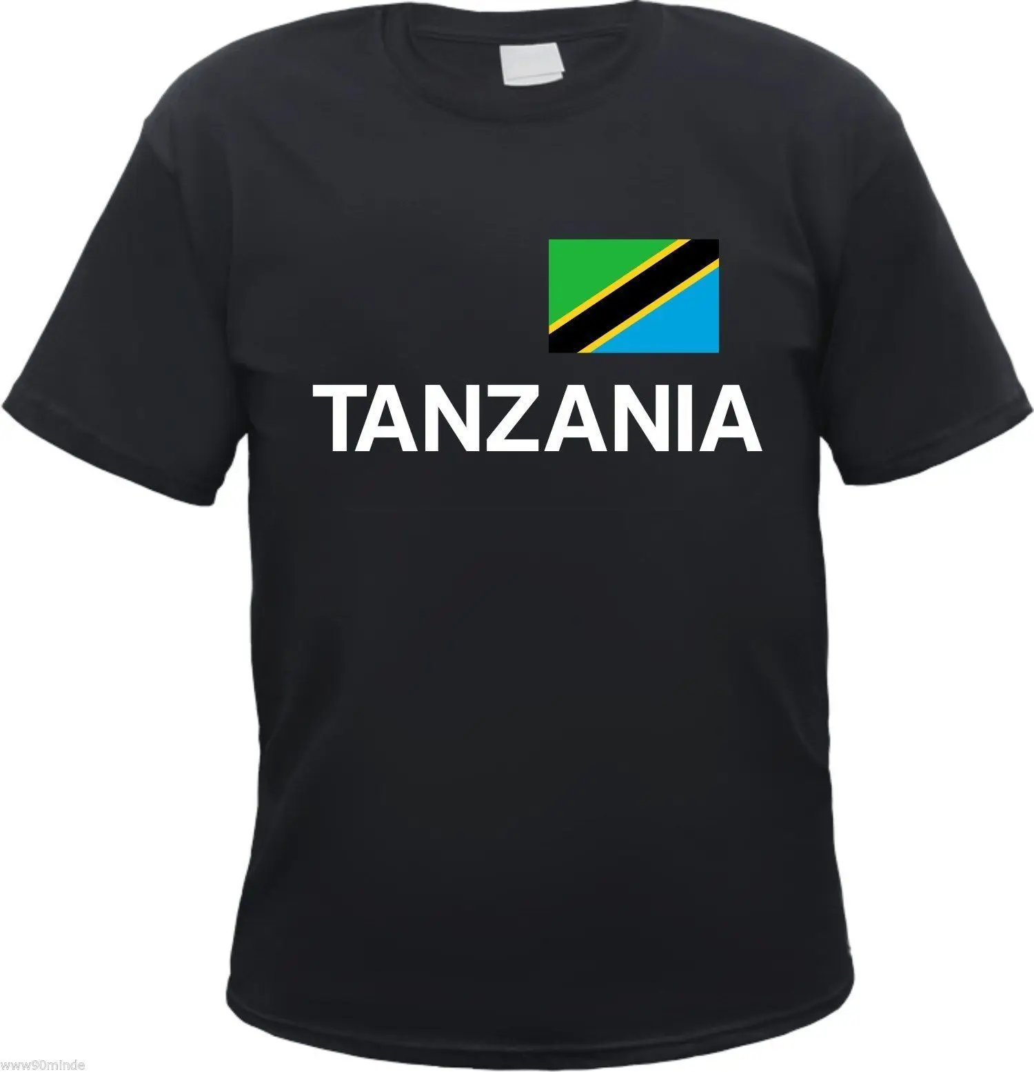 Футболка Танзании черный/белый с флагом S 3XL Dodoma Танзания Африка|t-shirt t-shirt|t-shirt