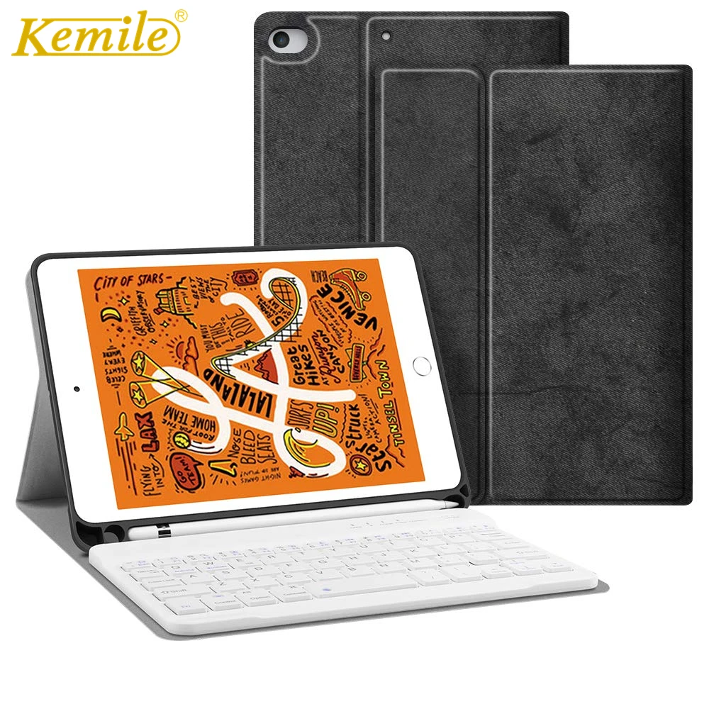 Для iPad mini 5 7 9 чехол Bluetooth клавиатура с держателем для карандашей умная подставка