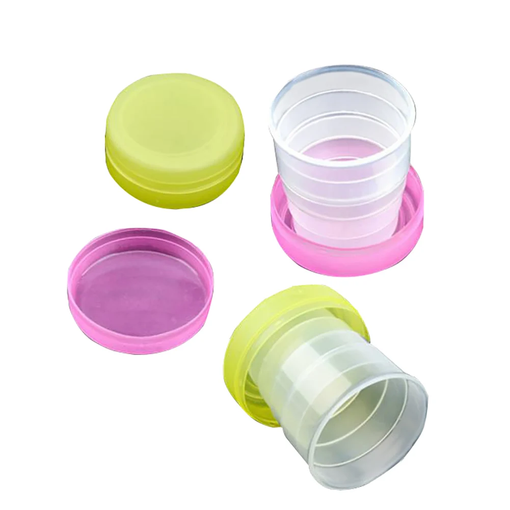 1 шт. портативная складная телескопическая пластиковая чашка для кемпинга