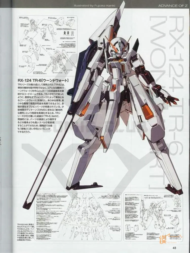 Comic Club CuteCube Gundam Модель MG 1/100 RX-124 TR-6 Wondwart мобильный костюм в сборе детские игрушки