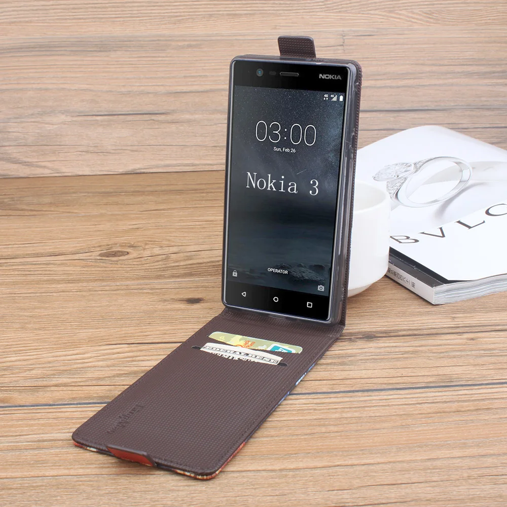 Роскошный кожаный чехол-бумажник с откидной крышкой для Nokia 3 6 5 чехол телефона Lumia