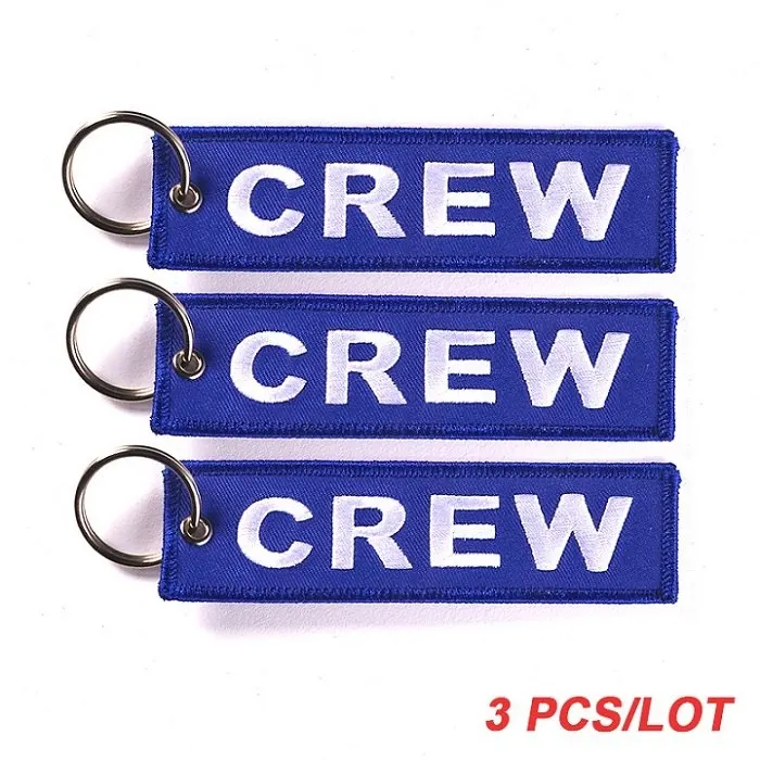 Blue Crew 3 шт./партия, модный брелок, авиационный полёт, брелок для ключей, ювелирная вышивка, брелок для ключей, авиационный Подарочный держатель для ключей - Цвет: Blue Crew