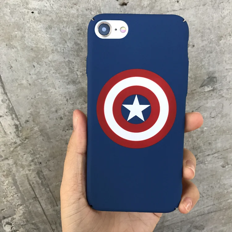 Чехол супергероя Marvel Мстители Капитан Америка щит для iPhone 6 6 Puls 6S Puls 7 8 Plus жесткий чехол из поликарбоната Железный человек комикс capinhas