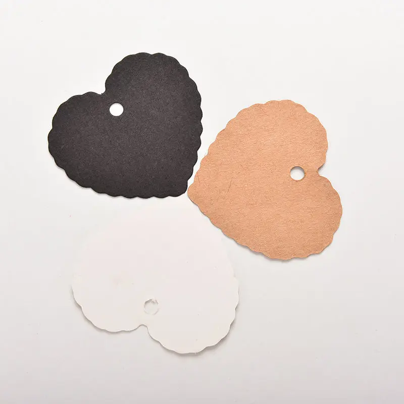 100 шт./лот поздравительные открытки ко Дню Святого Валентина в форме сердца из