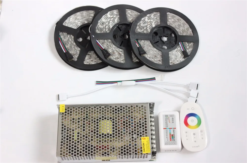 Светодиодная лента RGBW RGBWW водонепроницаемая IP67/65/20 5050 15 м 20 10 5 12 В + Радиочастотный