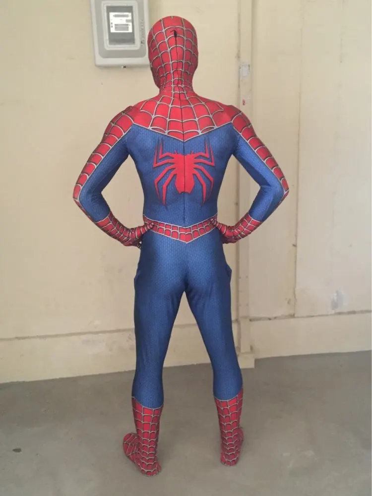 Костюм Человека паука Raimi костюм для косплея с 3D принтом полный корпус на