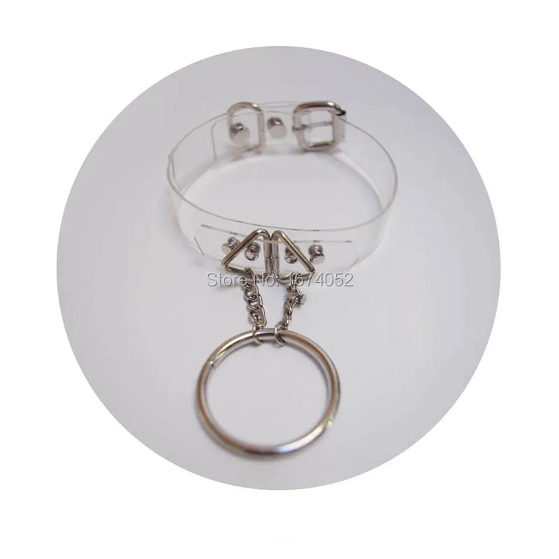 Ручной работы в стиле панк готика цвета: черный розовый винил колье прозрачный