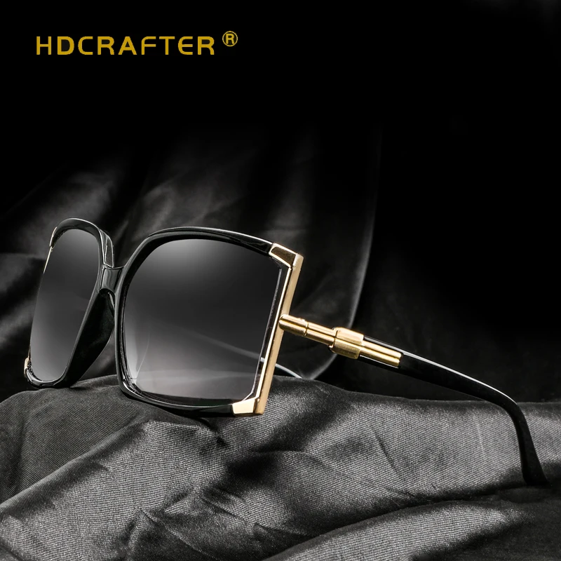 HDCRAFTER солнцезащитные очки для женщин фирменный дизайн большие квадратные UV400