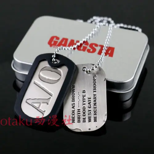 GANGSTA A/O Николас Браун Военная Подвеска Ожерелье в жестяной коробке Бесплатная