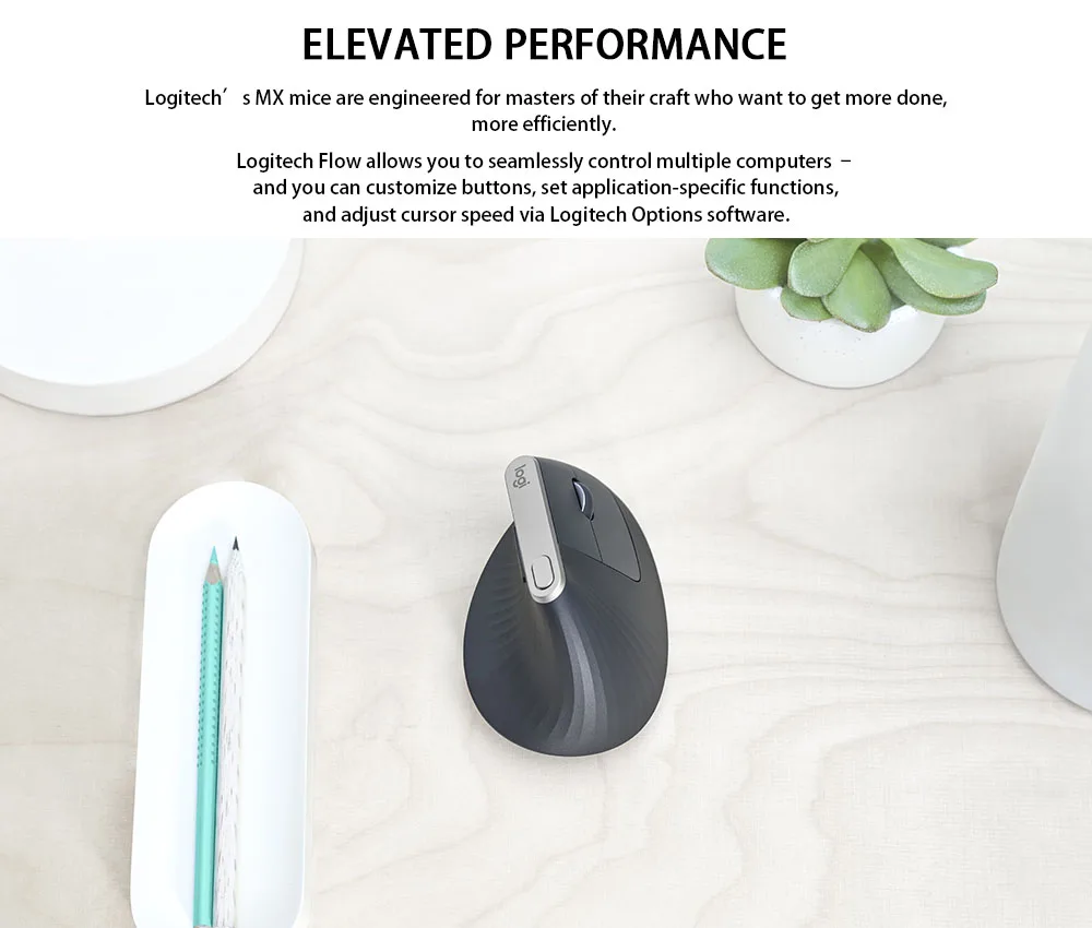 Logitech MX Вертикальная мышь эргономичная мышь Многофункциональная офисная