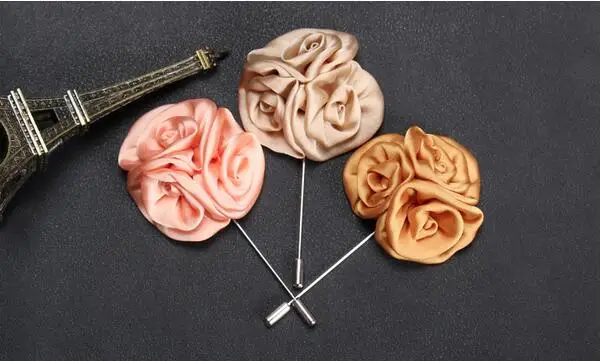 5 шт. Новый стиль друга жениха жених бутоньерка Шелковый атласный цветок розы для