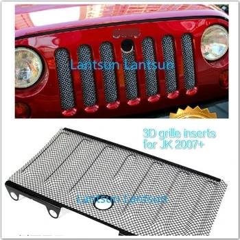 4x4 для автомобильных аксессуаров 2007 ~ 2015 wrangler jk 3D сетка насекомых решетка черная