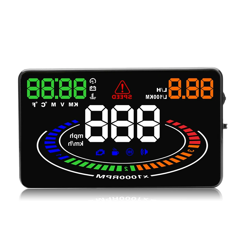E300 Hud OBD2 умный цифровой спидометр автомобильный HUD Дисплей об/мин температура воды низкое напряжение сигнализации