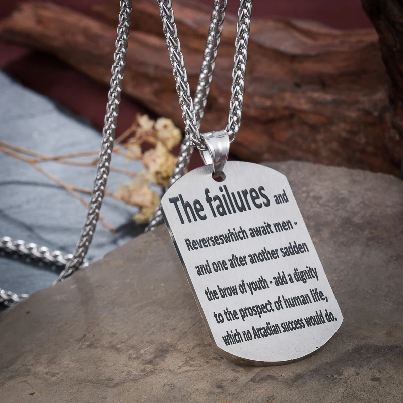 Wawfrok в failur из нержавеющей стали Ожерелья для мужчин Для fashion dog tag Подвески женщин