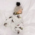 Одеяло муслиновое для новорожденных, из 100% хлопка, с принтом