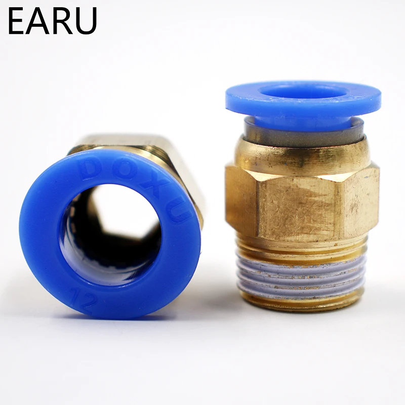 1/8 ''1/4'' 3/8 ''1/2'' Male-4 6 8 10 12 мм прямой нажимной фитинг пневматический нажимной для подключения воздушного адаптера разъем