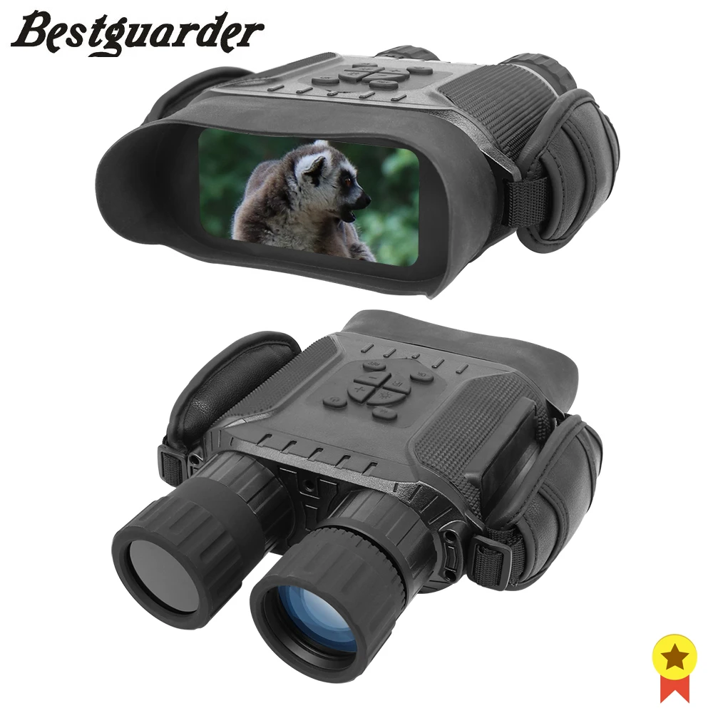 Bestguarder, Монокуляр с 5-кратным зумом, Большой широкоформатный, ночное видение, 400 м, IPX4, 32 ГБ, TF, 850NM, инфракрасная HD камера, фото, видео бинокль