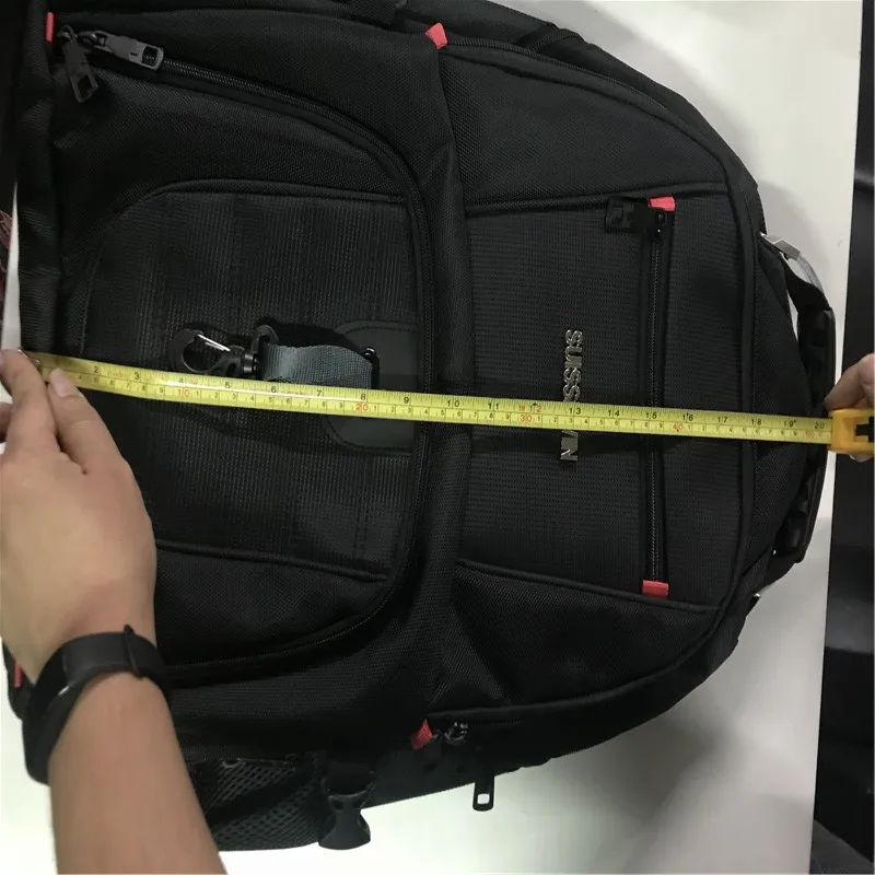 Швейцарский армейский черный деловой дорожный рюкзак с usb для ноутбука мужской