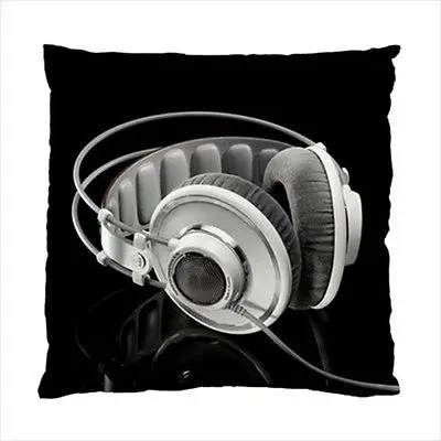 DJ наушники музыкальный дизайн; чехол для подушки крутой черный декоративный бросок наволочка 1" молнии две стороны квадратный автомобильный Декор