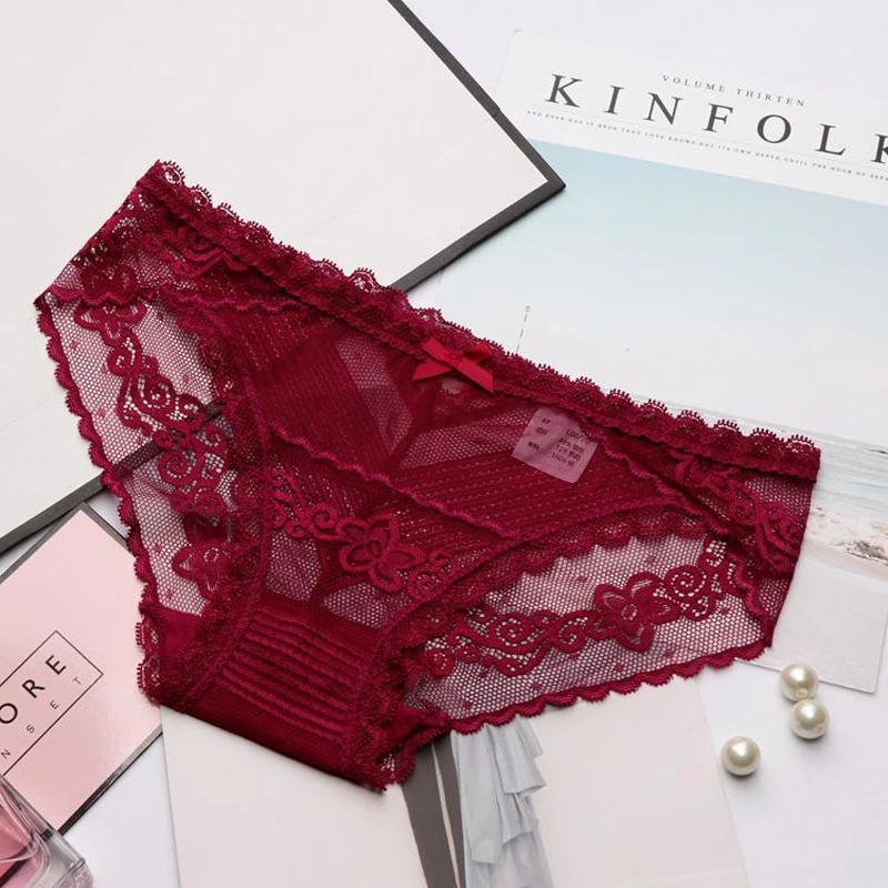 SP & CITY Модные прозрачные трусики сексуальные женские кружевные с бантом милое