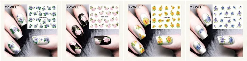 YZWLE,, переводные наклейки для ногтей с водой, наклейки для маникюра, декоративные инструменты, покрытие для ногтей, наклейка(YZW112