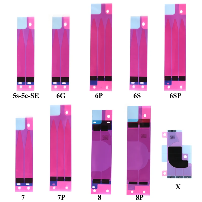 10pcs/set Battery Remove Pull Tape Sticker Adhesive Strip for iPhone 5C 5S SE 6 6P 6S 6SP 7 7P 8 8P X XS XS MAX