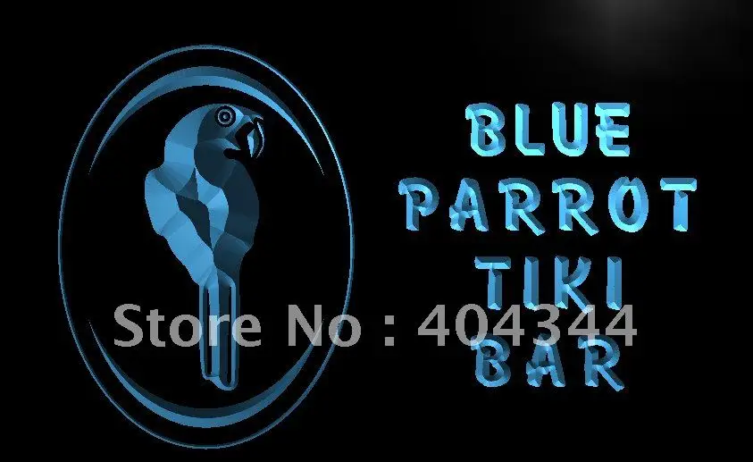 

LB742- Blue Parrot Tiki Bar Pub Club LED Neon Light Sign