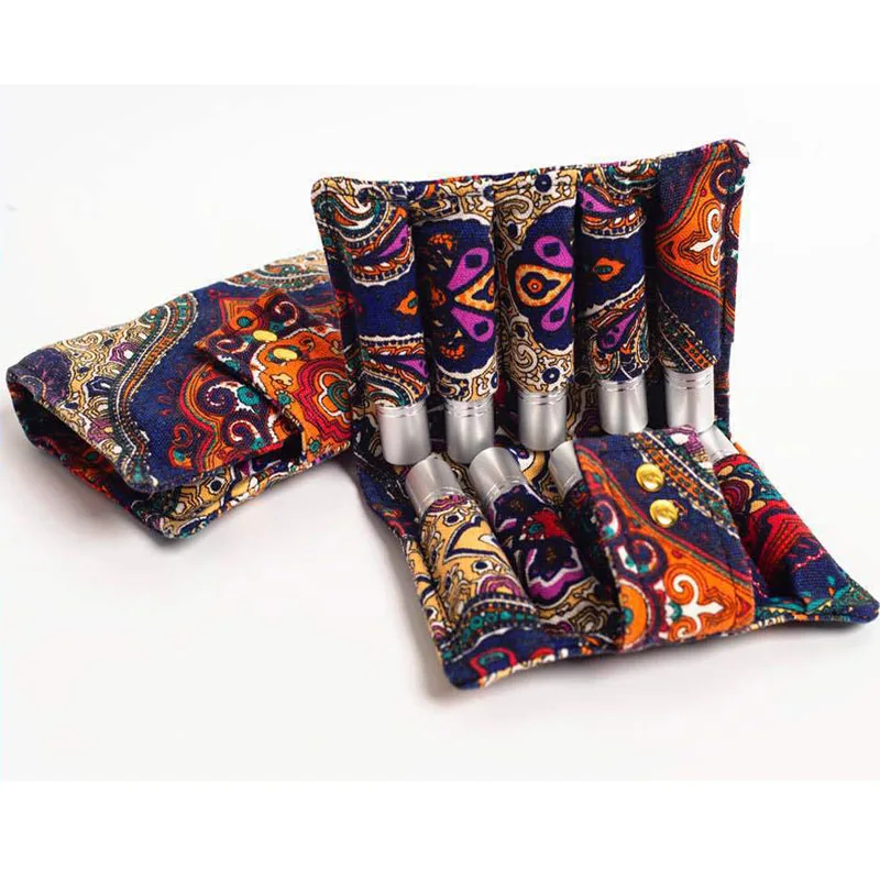 

10 Grids Storage Bag for 10ML Essential Oil Bottle Canvas Essential Oil Bag for Travel