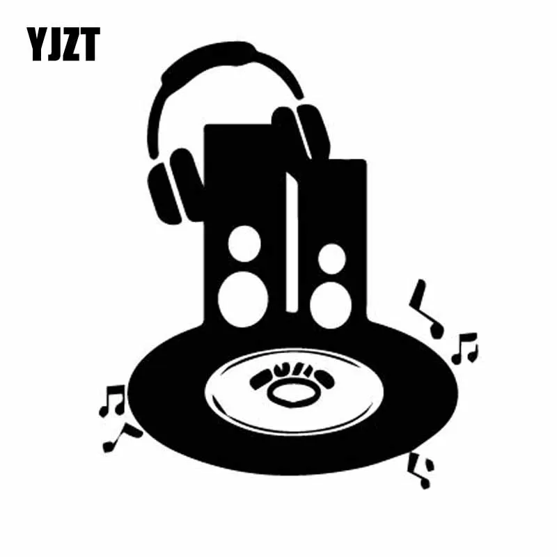 YJZT 12 9 см * 15 4 Виниловая наклейка на окно с веселым музыкальным CD-диском цвет