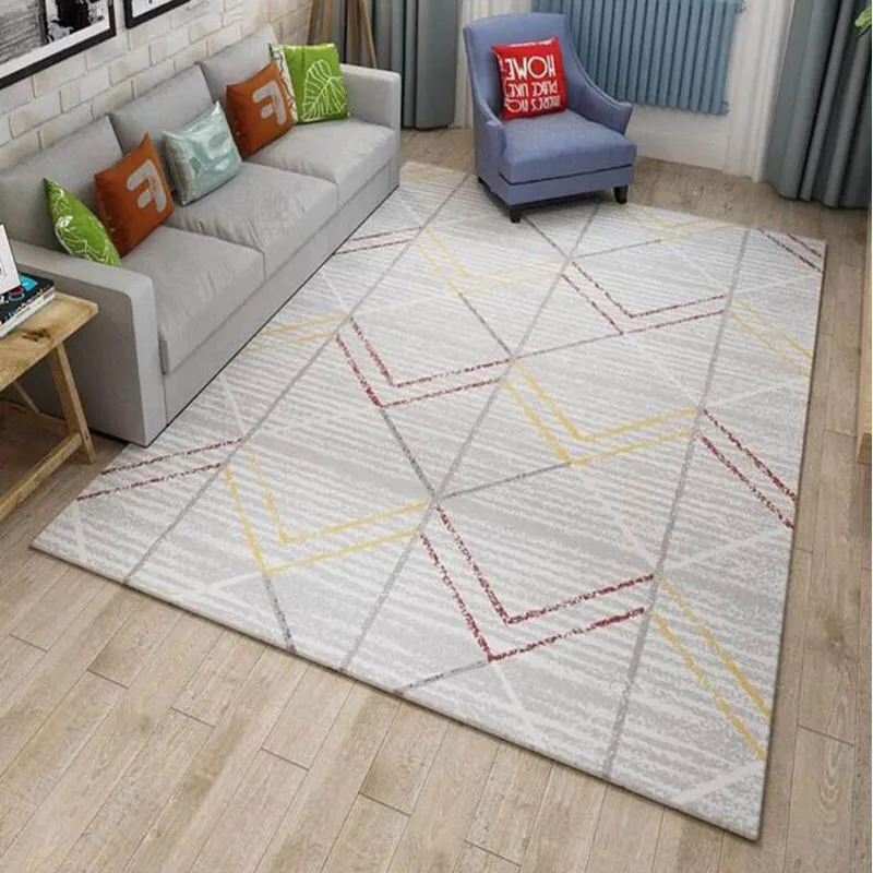 Большой скандинавский напольный ковер для спальни моющийся Противоскользящий