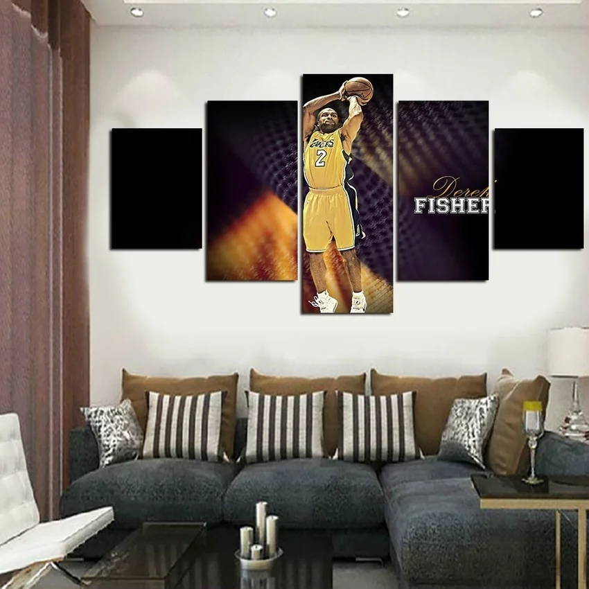 

Unframed 5 Pcs The HD Basketball Players Canvas Print Painting Modern Home Decor Art Picture Wall Pictures For Living Room
