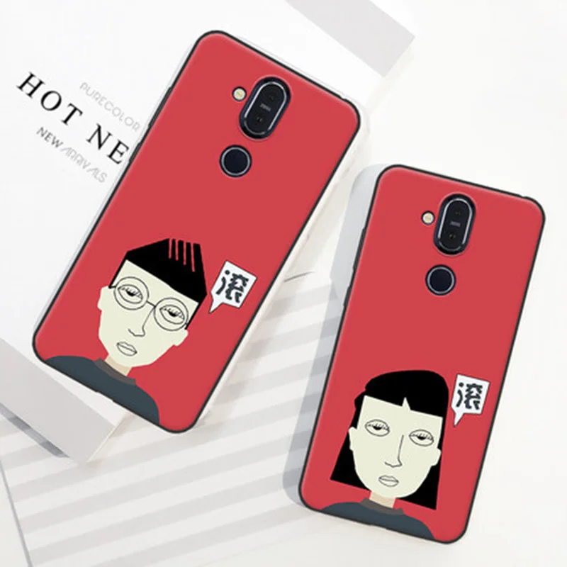 Силиконовый чехол для Nokia 8 1 2018 TA-1131 мягкий с рисунком в стиле ретро Nokia8.1 защитный |