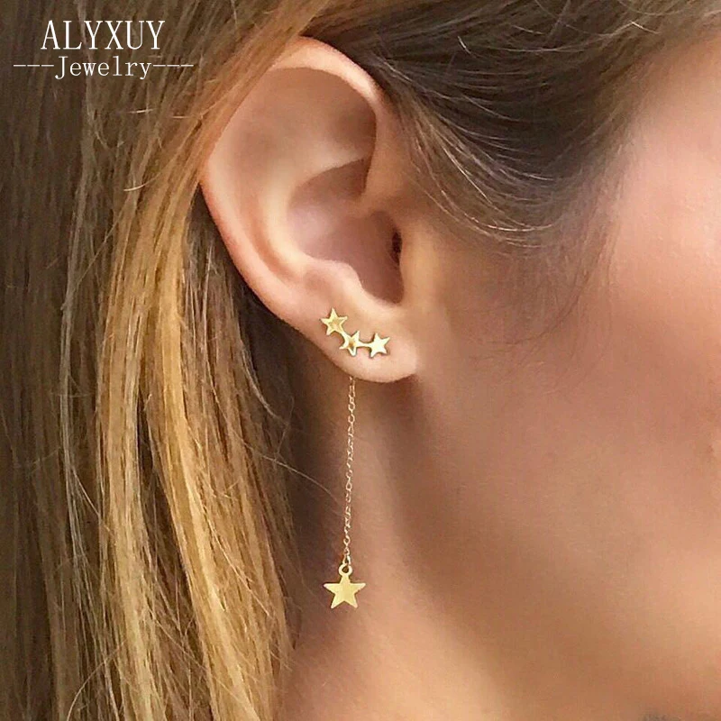 Новая мода tredny звезда шпильки для женщин и девочек Jewelry E0084|Серьги-гвоздики| |