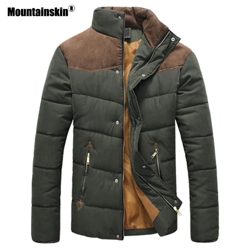 Мужская хлопковая парка Mountainskin теплая Толстая куртка с подкладкой верхняя
