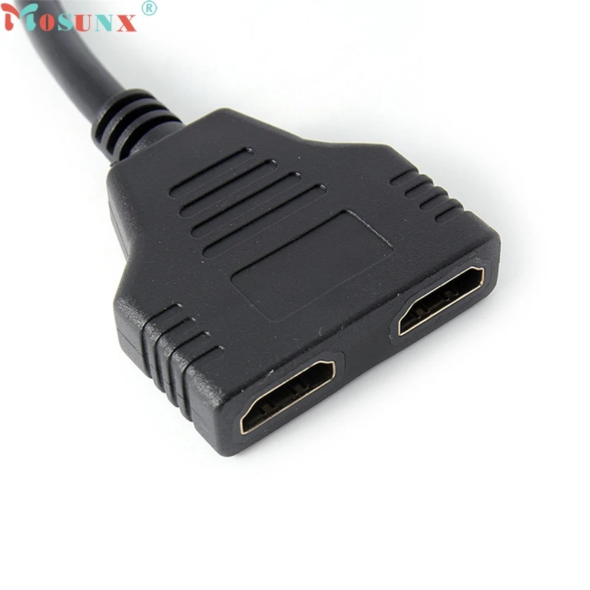Mosunx заводская цена HDMI 1 до 2 Сплит двойной адаптер сигнала конвертировать кабель