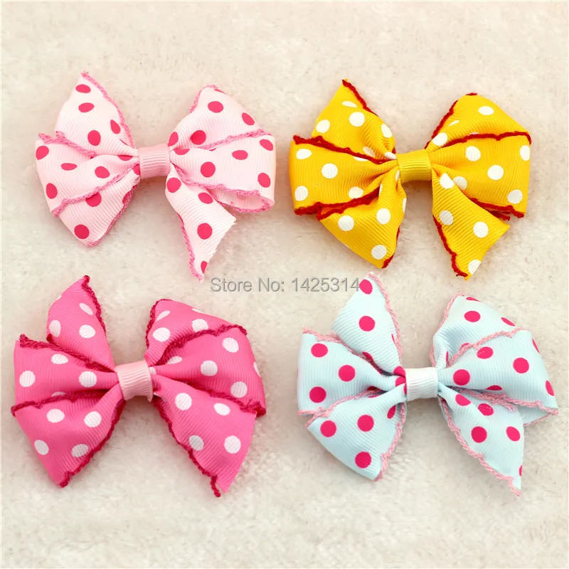 

24pcs Wool Crochet lace Point Hair Bow Ribbon Big Bow Baby hair accessories Cute Princess New Headwear Children Party headdress