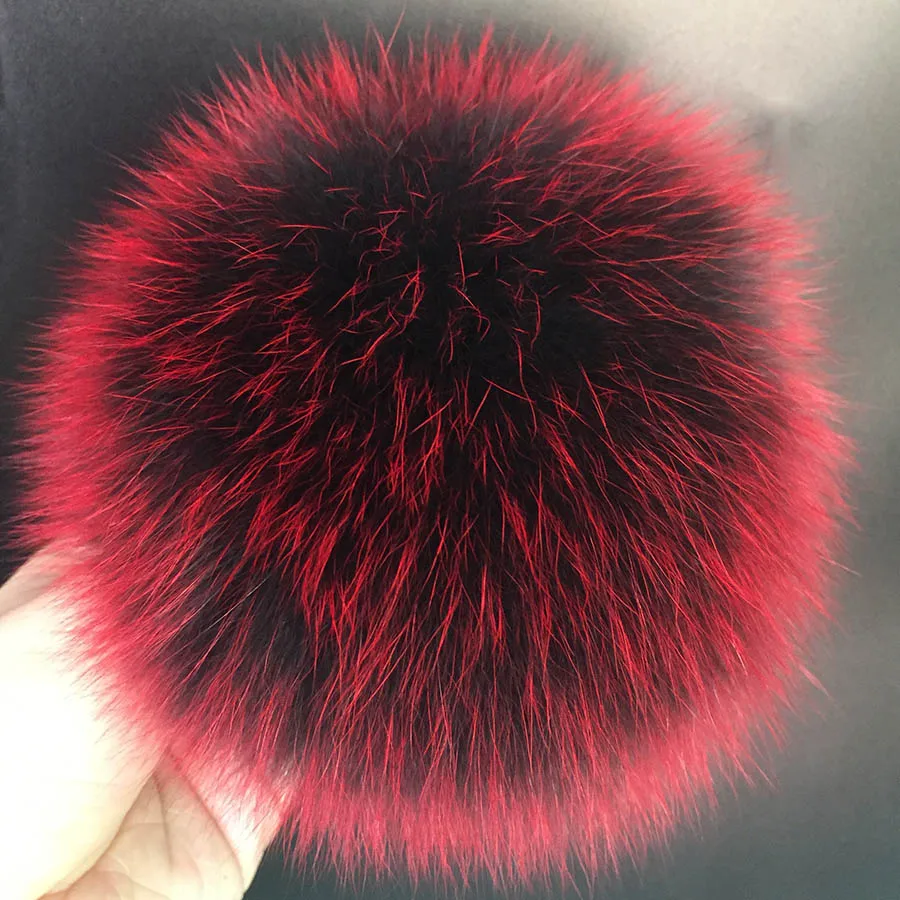 4 шт./партия помпоны из меха лисы 14 см|fox fur pompom|fur pompomblack pom poms |