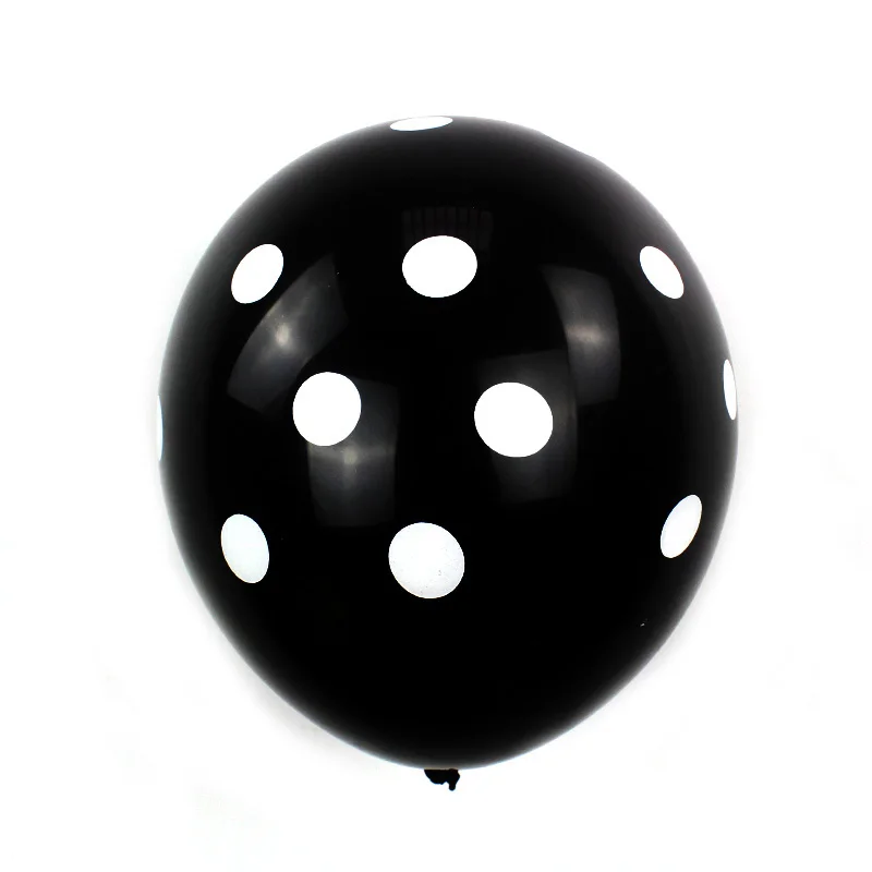 12inch dot black 5 шт./лот 12 дюймов красный и черный горошек латексные надувные шары Mickey тема День Рождения globos baby shower вечерние украшения для девочек на Рождество - Цвет: 12inch dot black