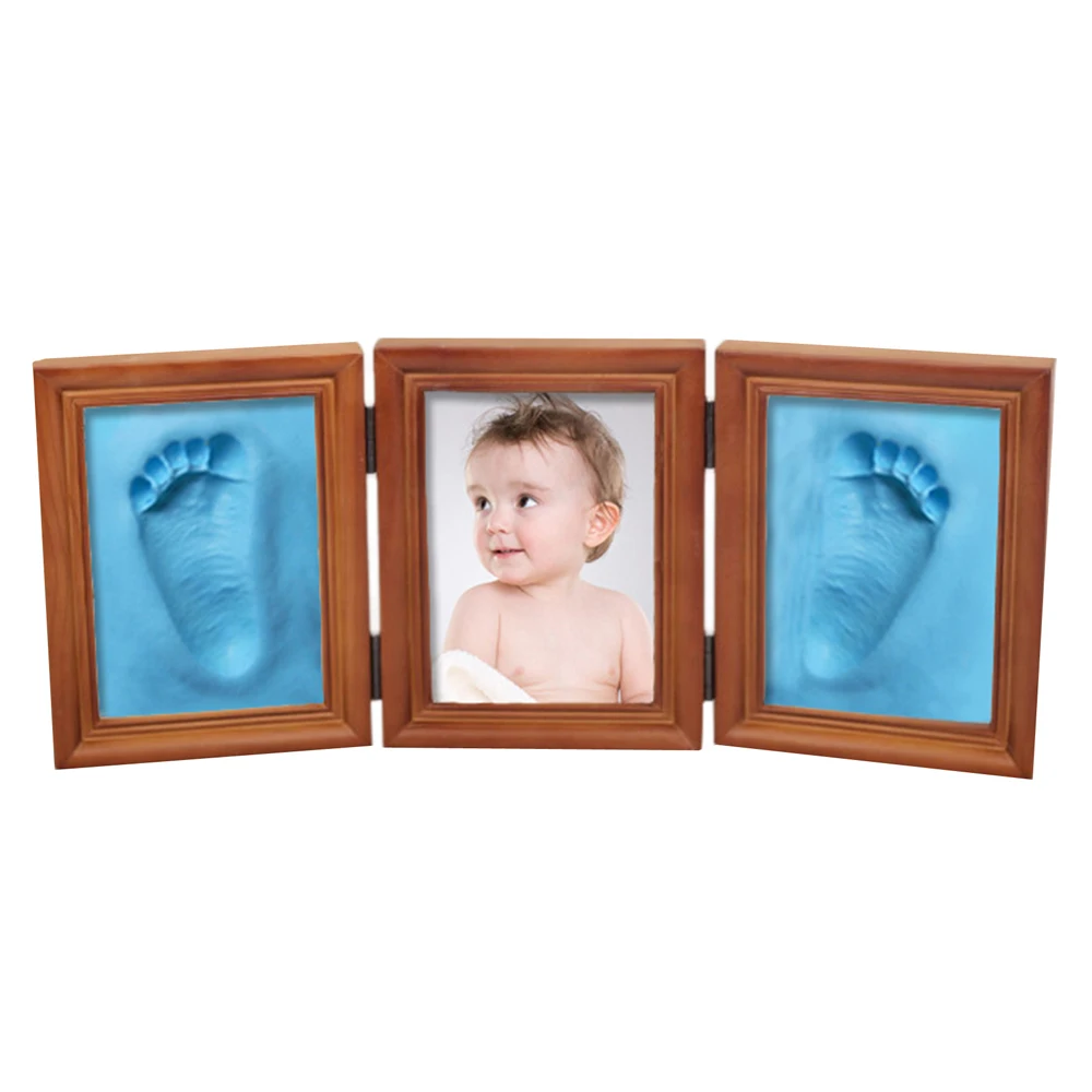 Новый милый 3D DIY детские фоторамки Handprint след мягкая глина игрушка тройные