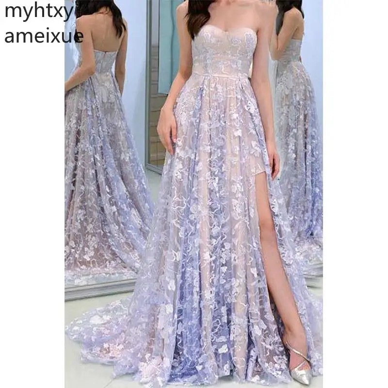 2021 фиолетовые элегантные вечерние платья длиной без звезд лавандовый цвет