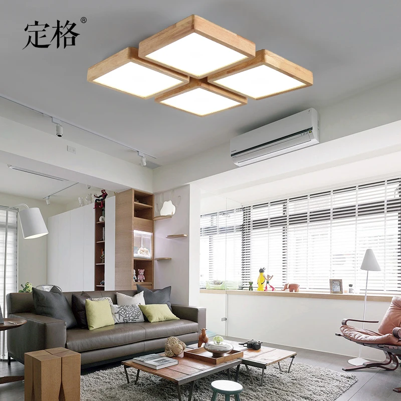 

Nordic log square LED Регулируемый светильник Гостиная Столовая Кабинет Потолочный светильник