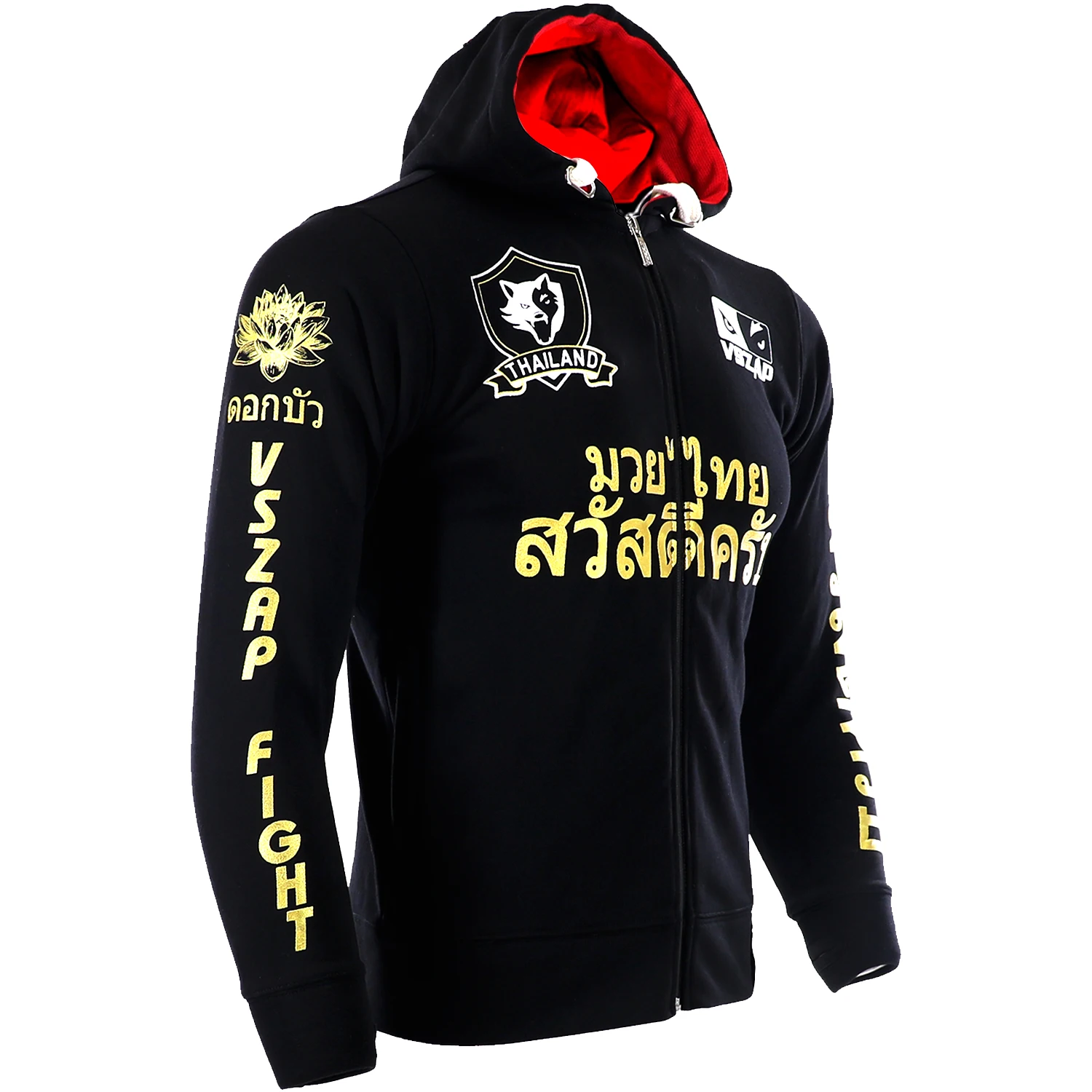 Уличная толстовка с капюшоном SawatdeeKa Fight полный Капюшоном Повседневный хлопковый